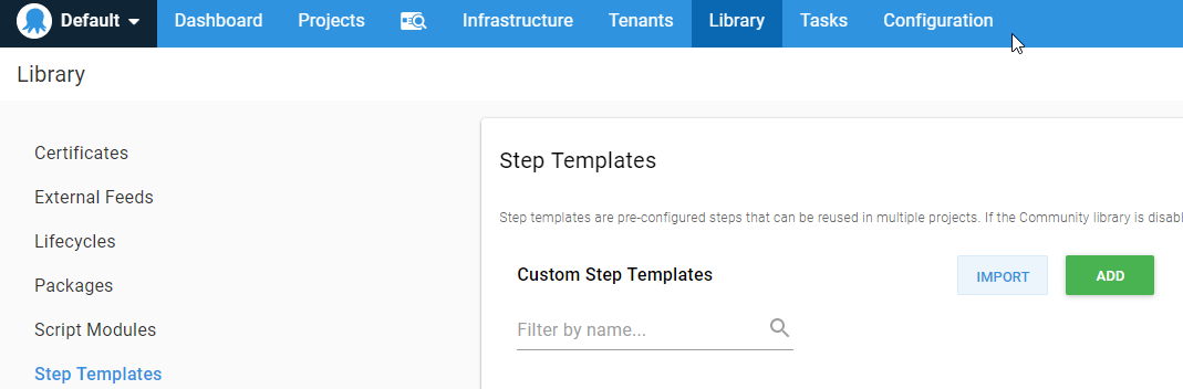 Step templates