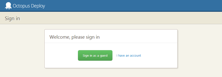 Sign in as a guest