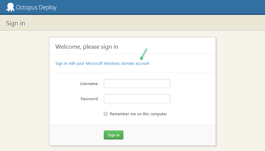 Integrated sign in