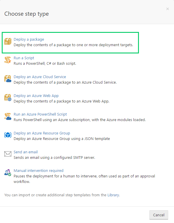 Add Package Step
