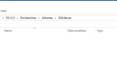 Folder for database files