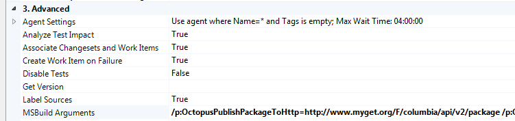 MSBuild arguments