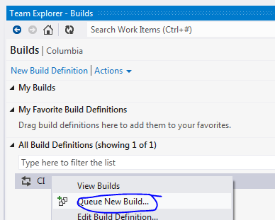 Queue build