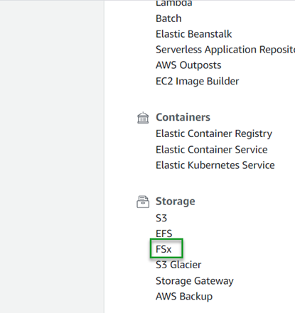 Aws storage fsx