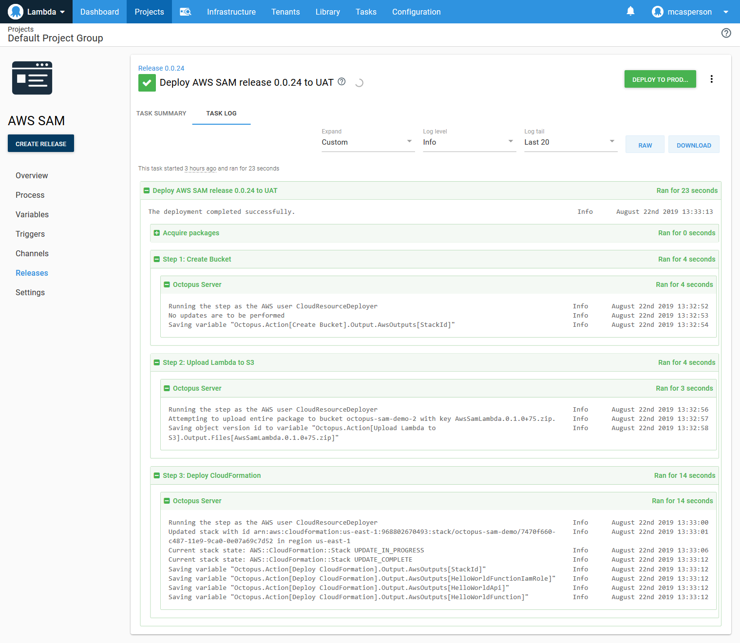 Deployment uat