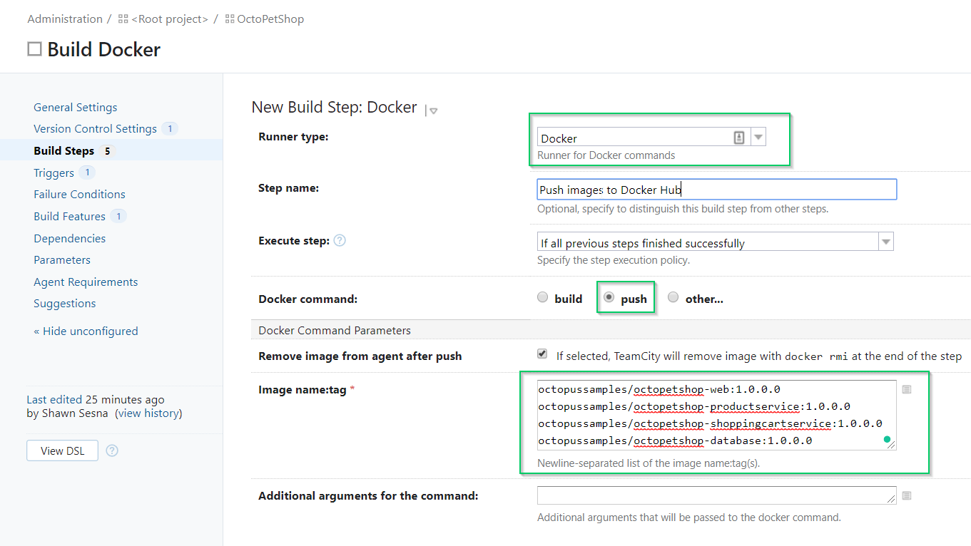 Teamcity build docker push