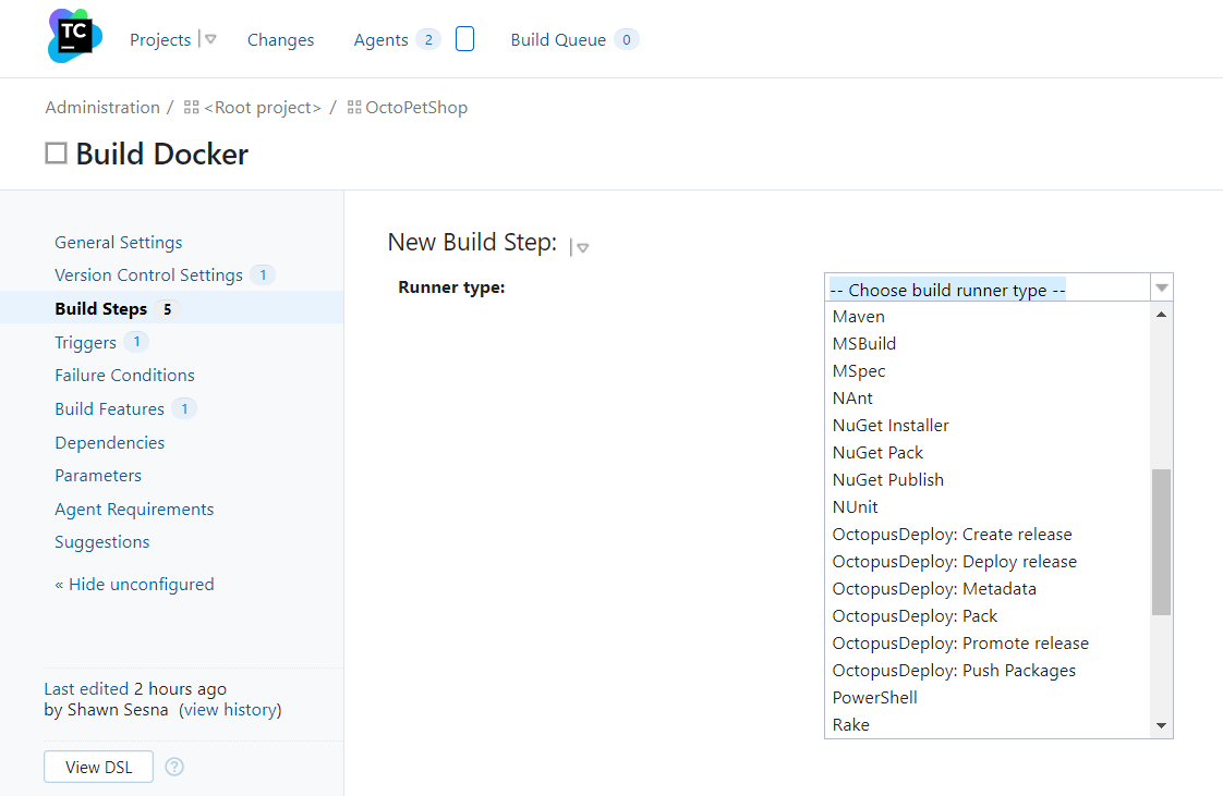 Teamcity octopus steps