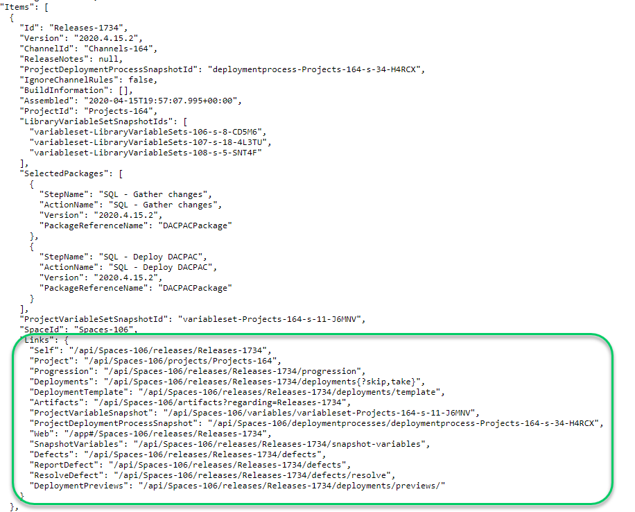Links object