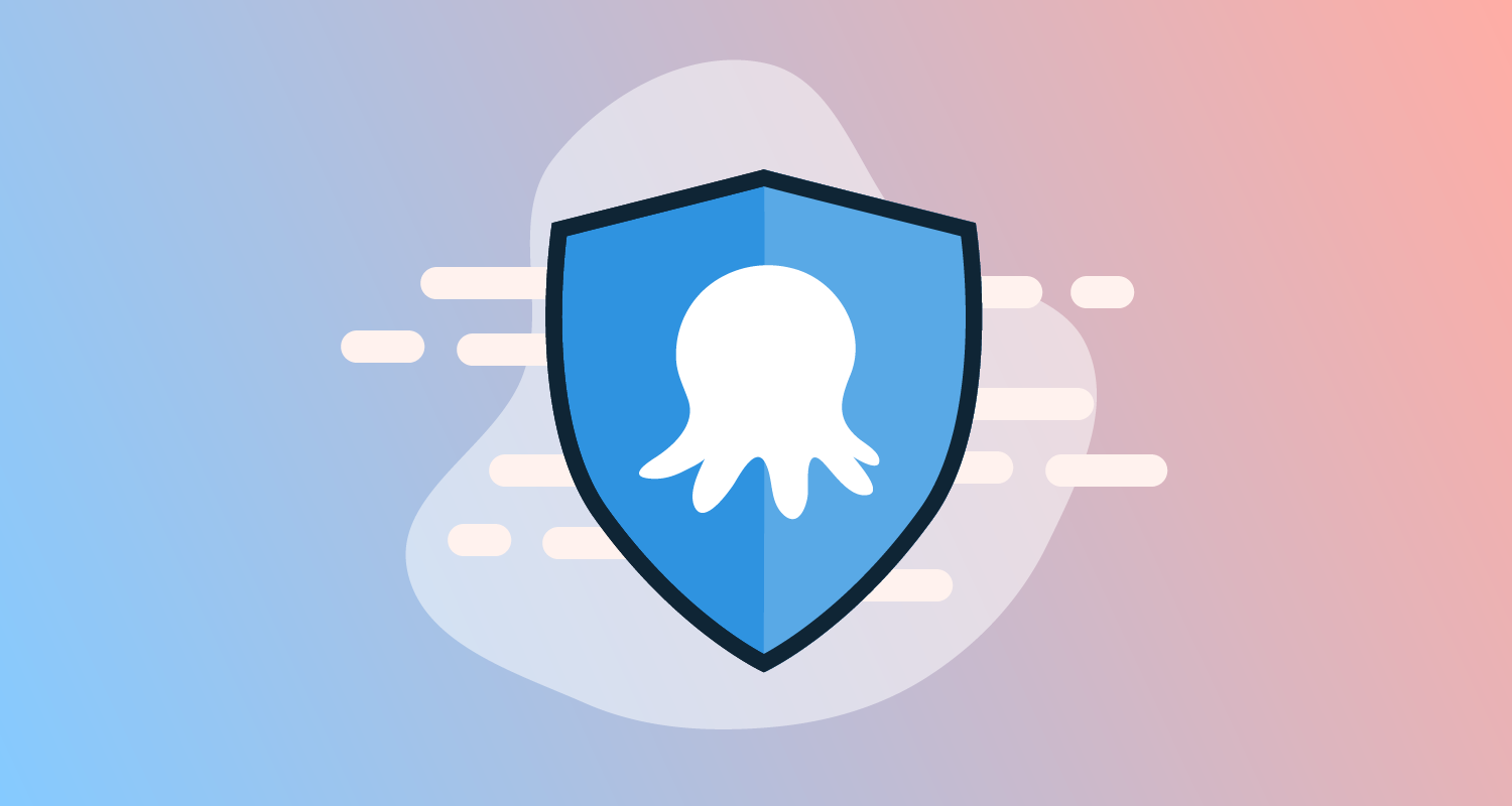 A stylized Octopus and shield icon