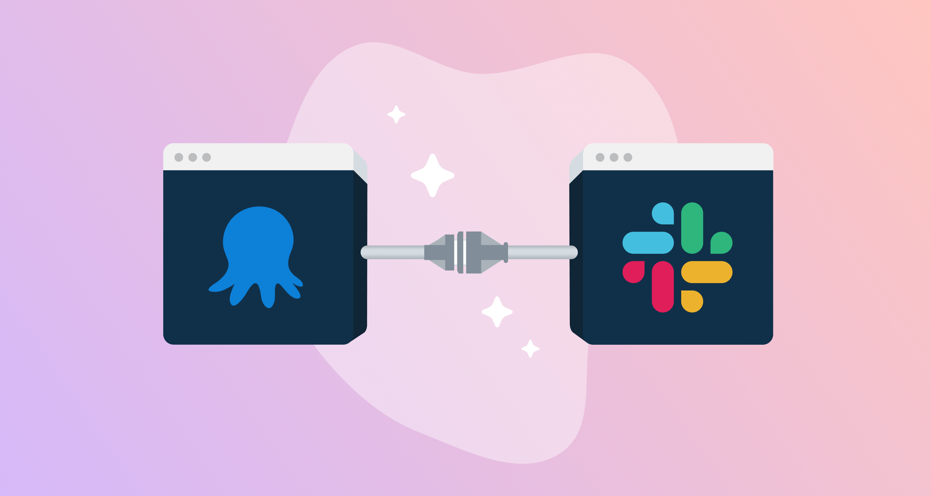 Slack and Octopus logos with a connection between them
