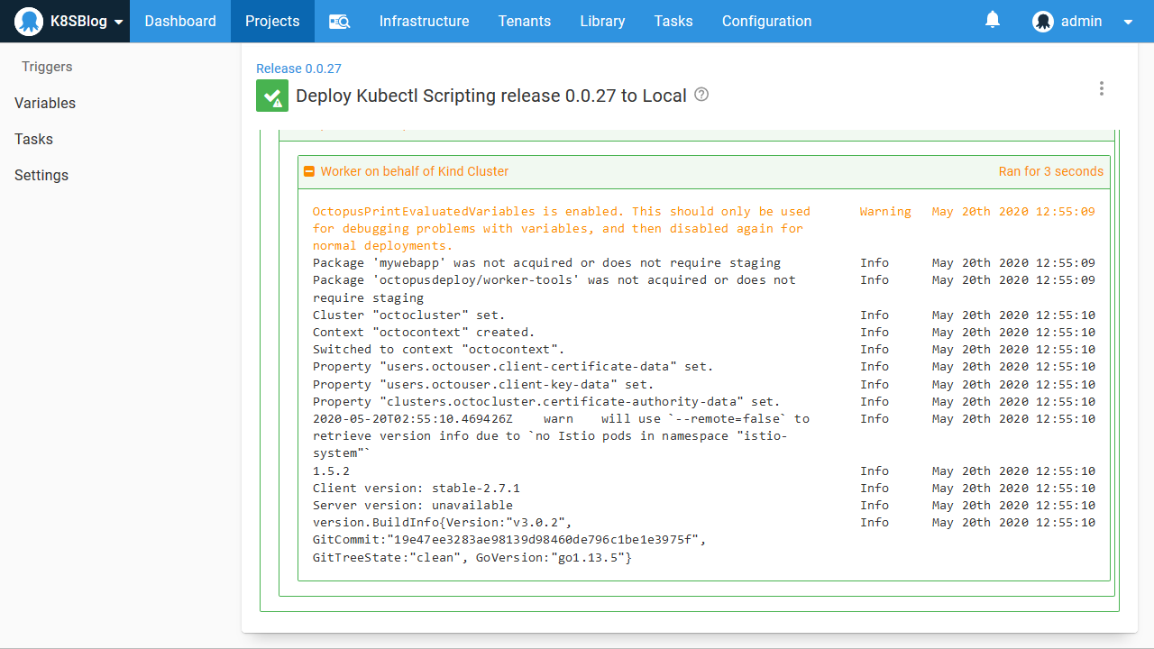 Script result