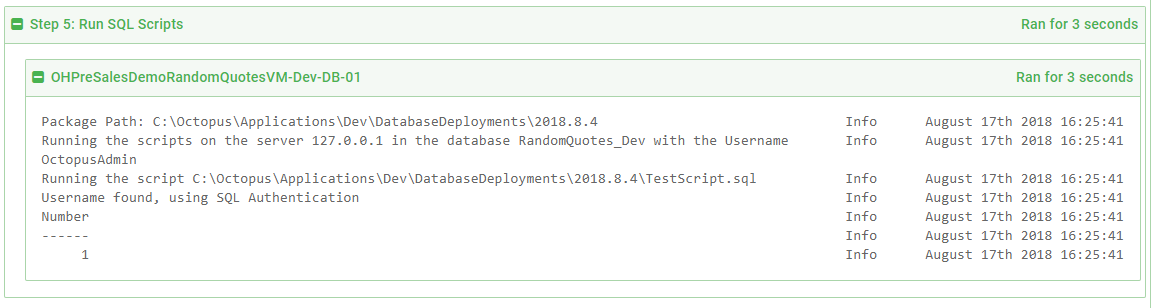 Adhoc demo run script task