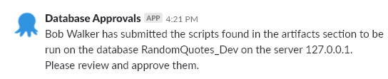 Adhoc demo slack manual approval