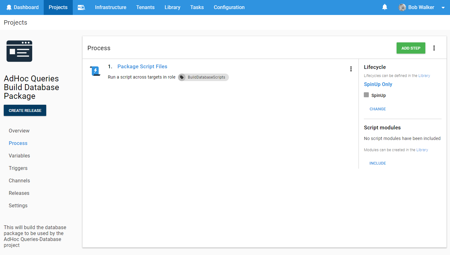 Adhoc octopus build database package process