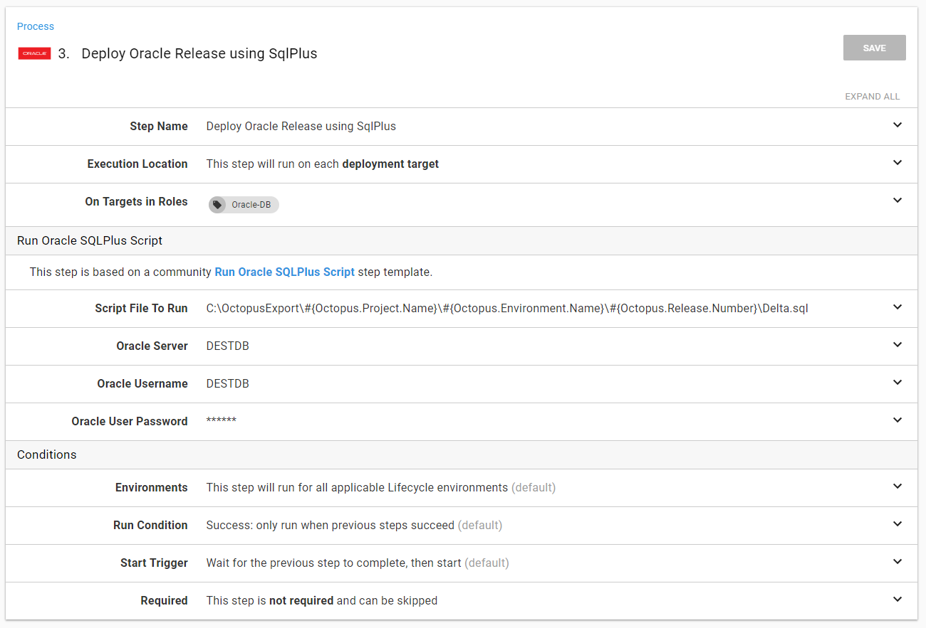 Octopus oracle sqlplus