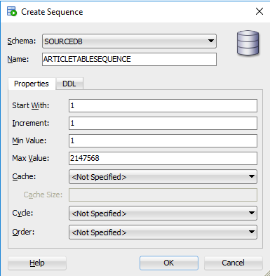 Oracle add sequence