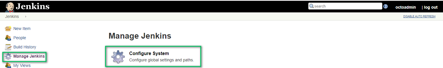 Jenkins configure octopus server