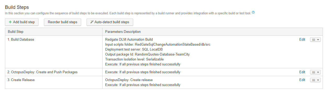 Teamcity build sql automation overview