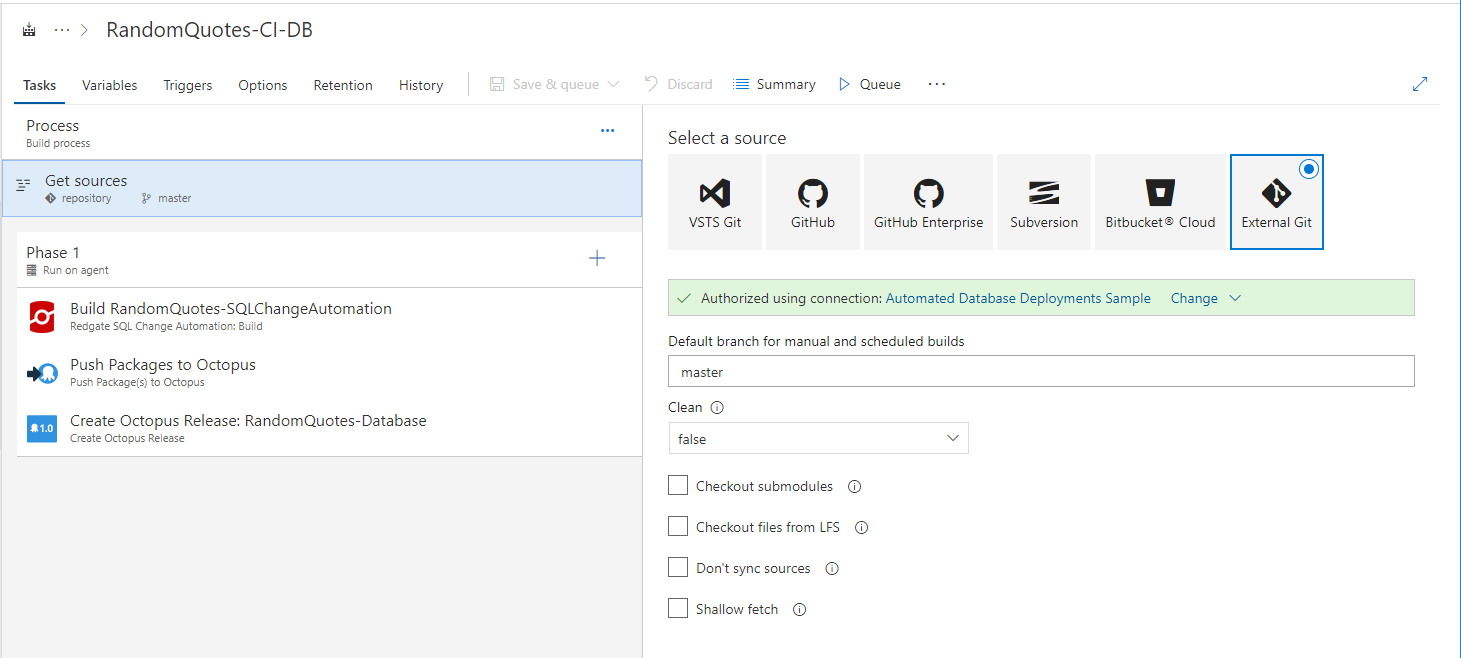Vsts build database overview