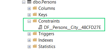 Ssms constraint name