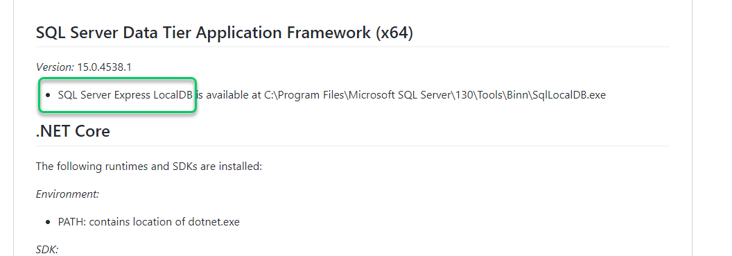 Installed apps github action runner localdb