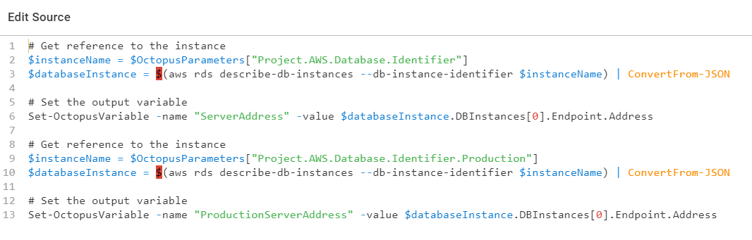 Aws cli script database instance