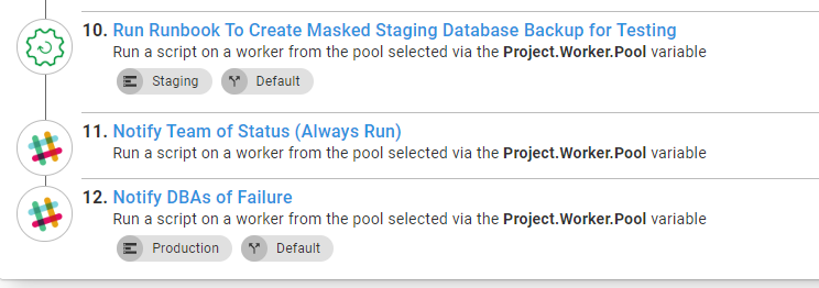 Deployment process final steps