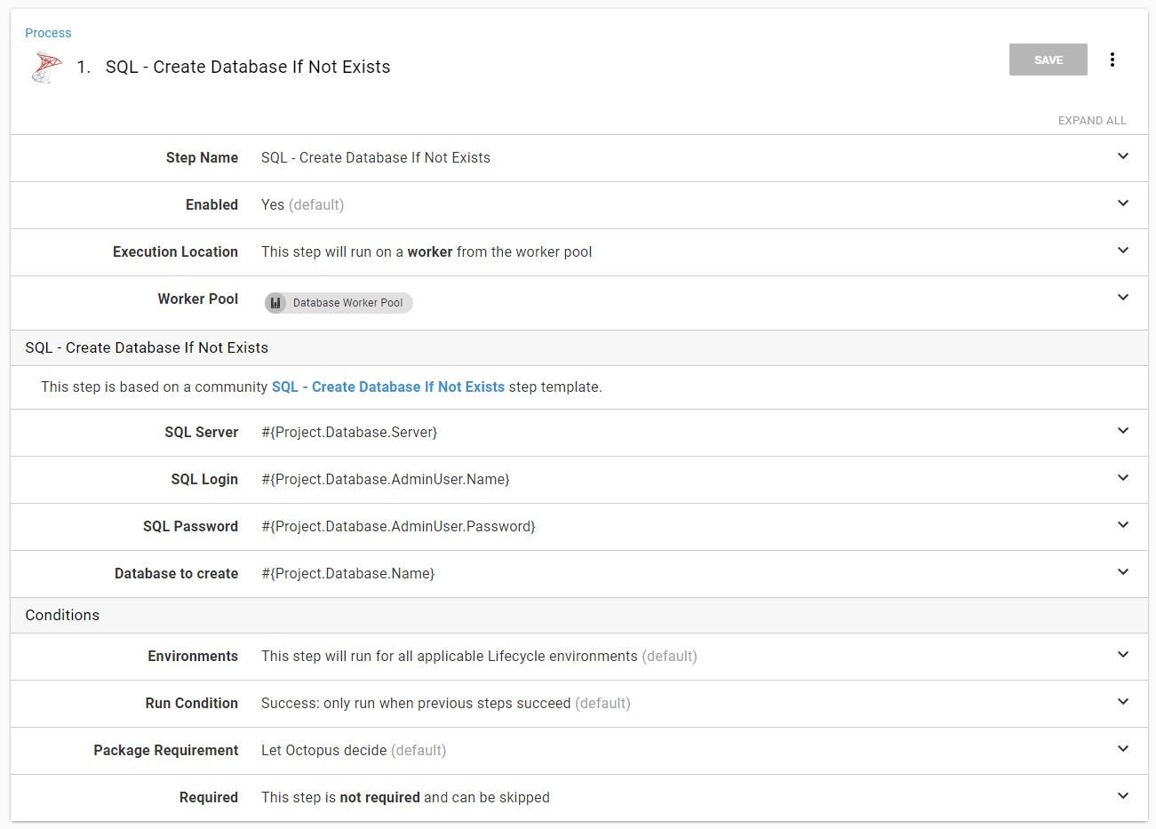 Octopusdeploy createdatabasestep
