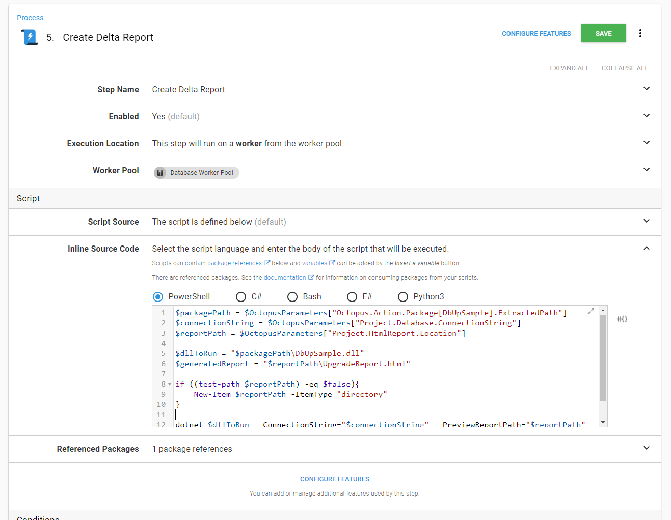 Octopusdeploy createdeltareport