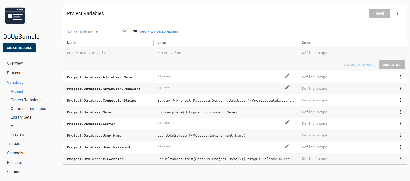 Octopusdeploy demovariables