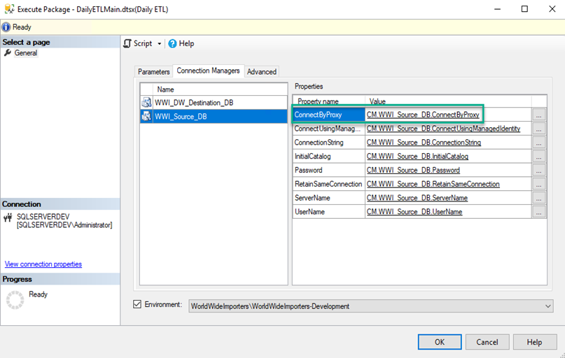 Ssis environment mapping