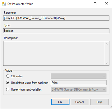 Ssis package parameter