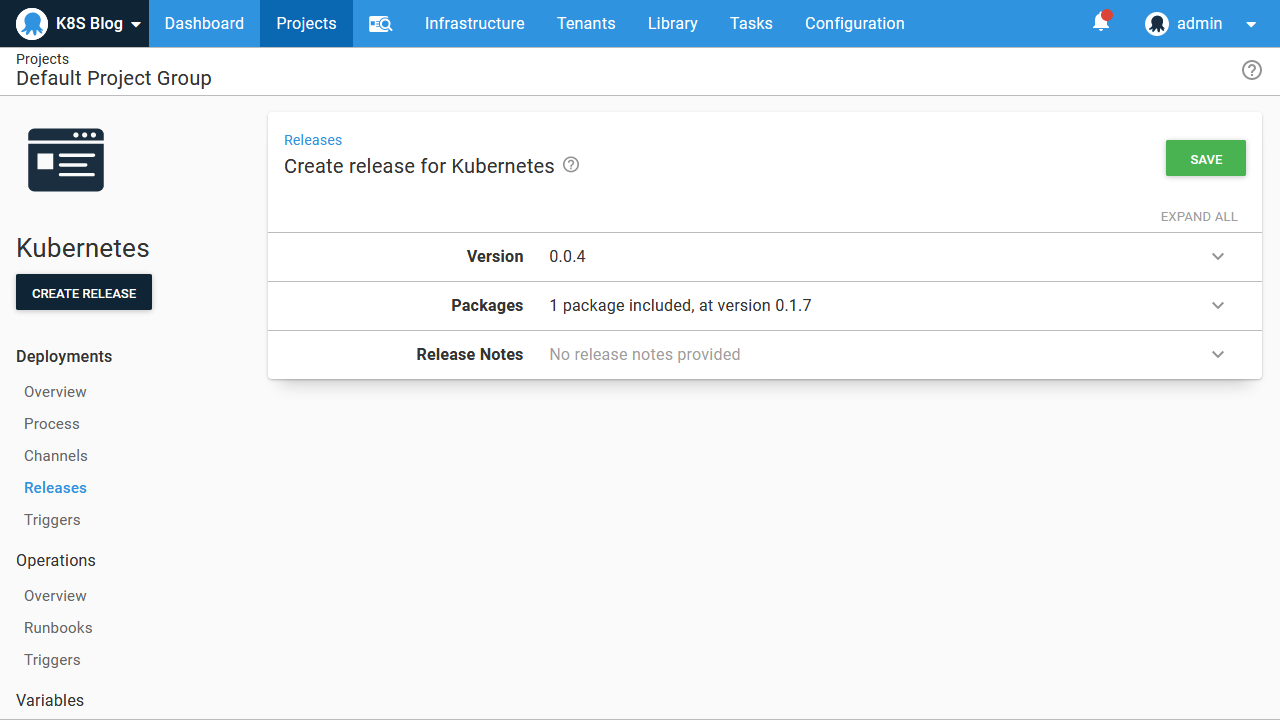 Create deployment