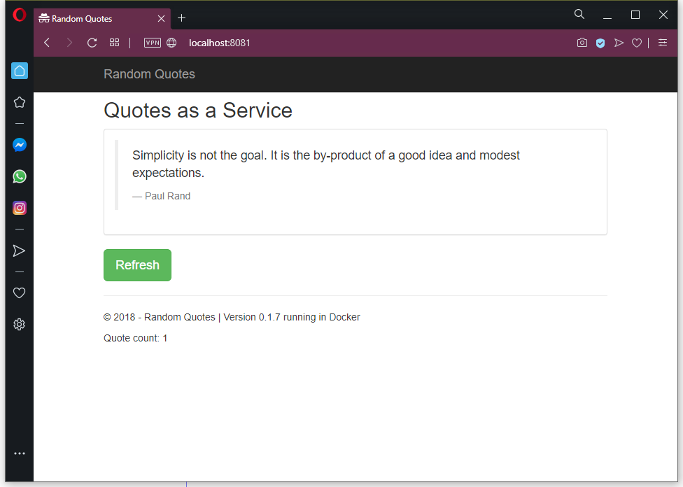 Local web app