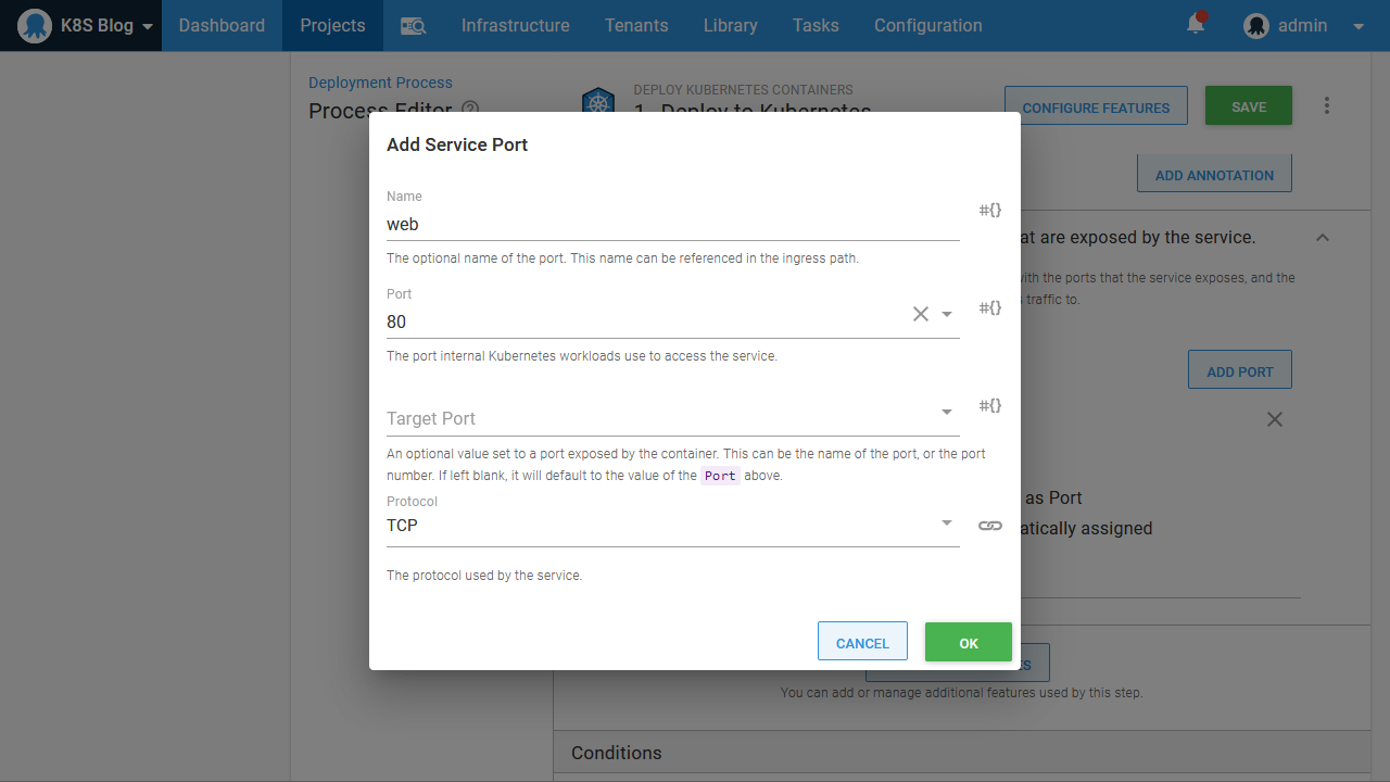 Service port