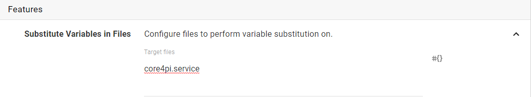 Substitute variables in service