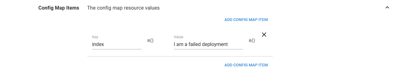 Kubernetes configmap failed
