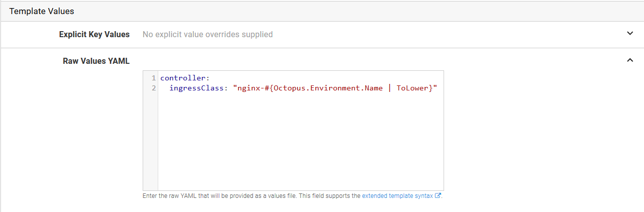 Kubernetes helm additional values