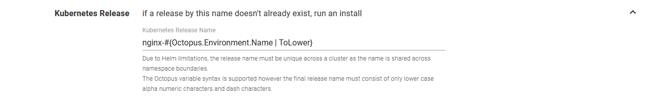 Kubernetes helm name