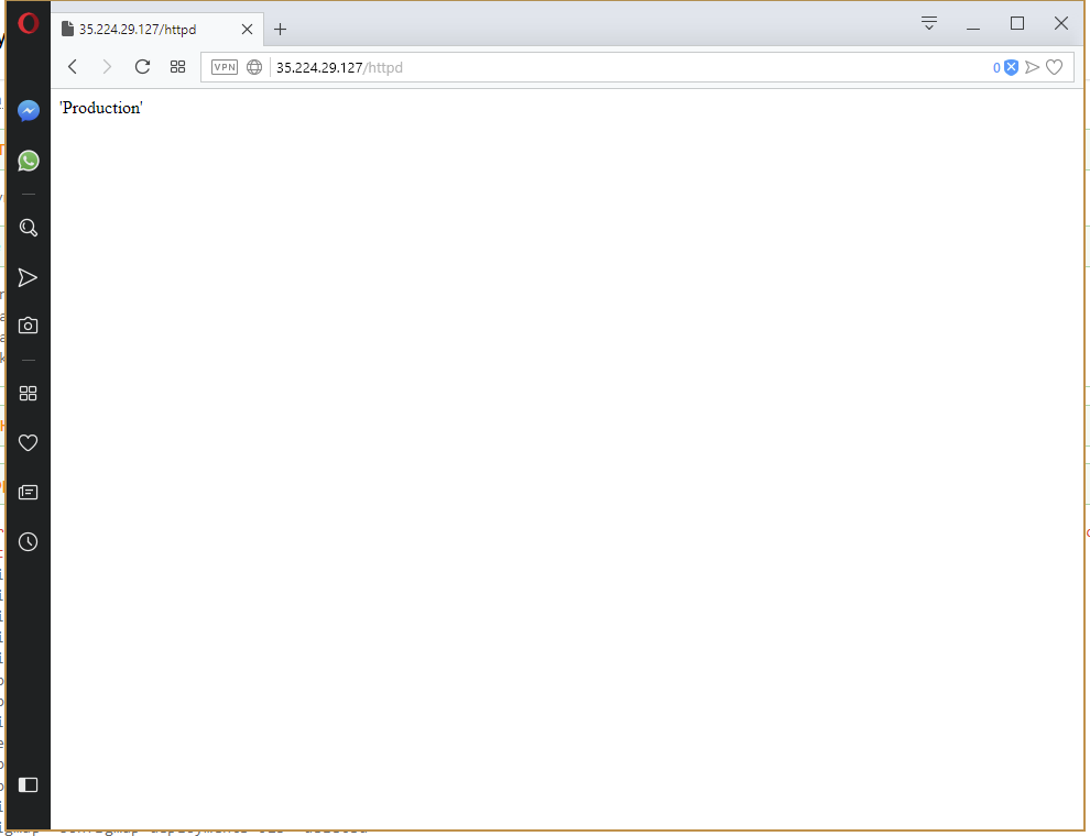 Kubernetes httpd success production