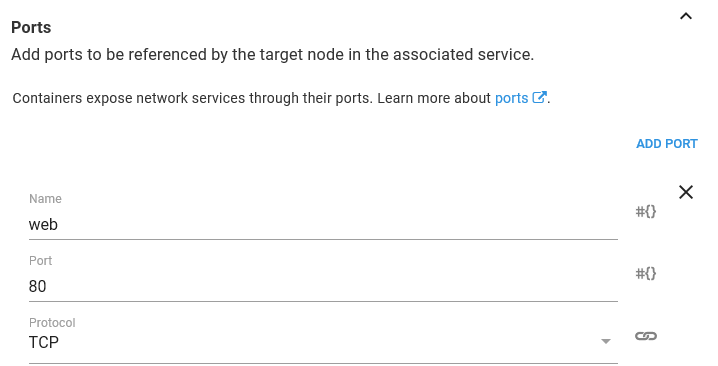 Kubernetes ports