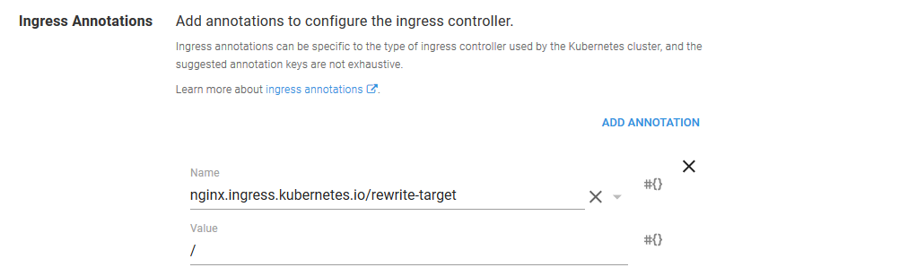 Kubernetes rewrite target