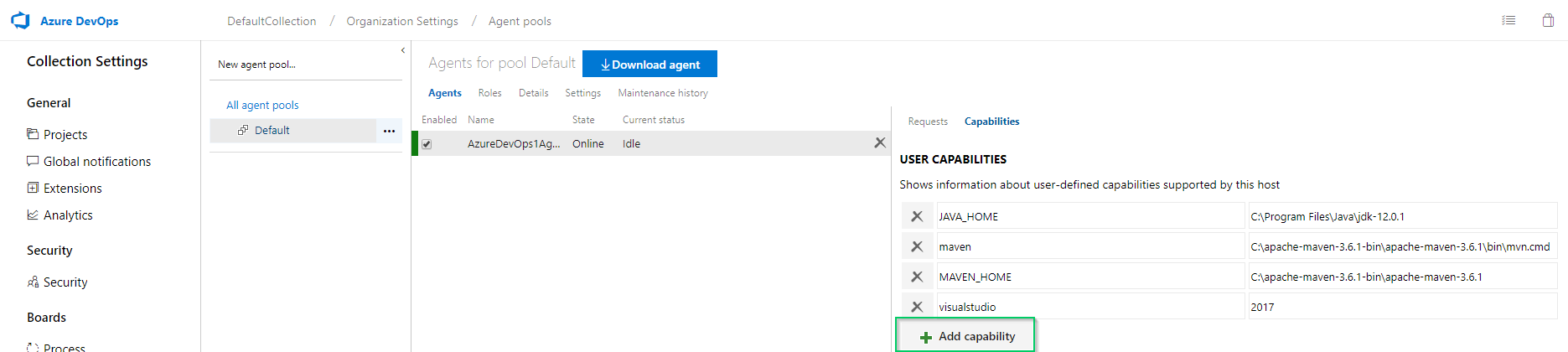 Ado add capability