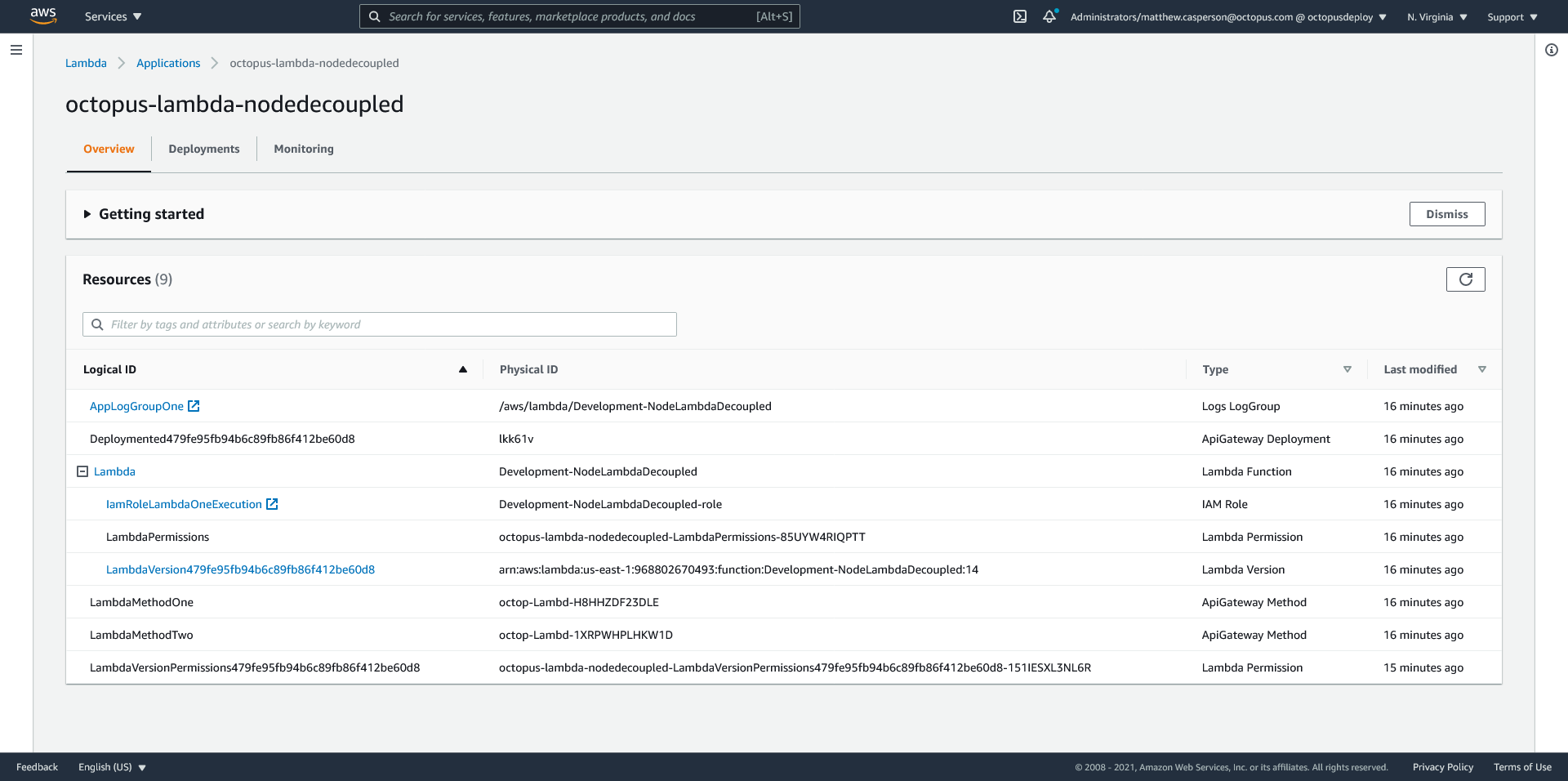 Decoupled application dashboard