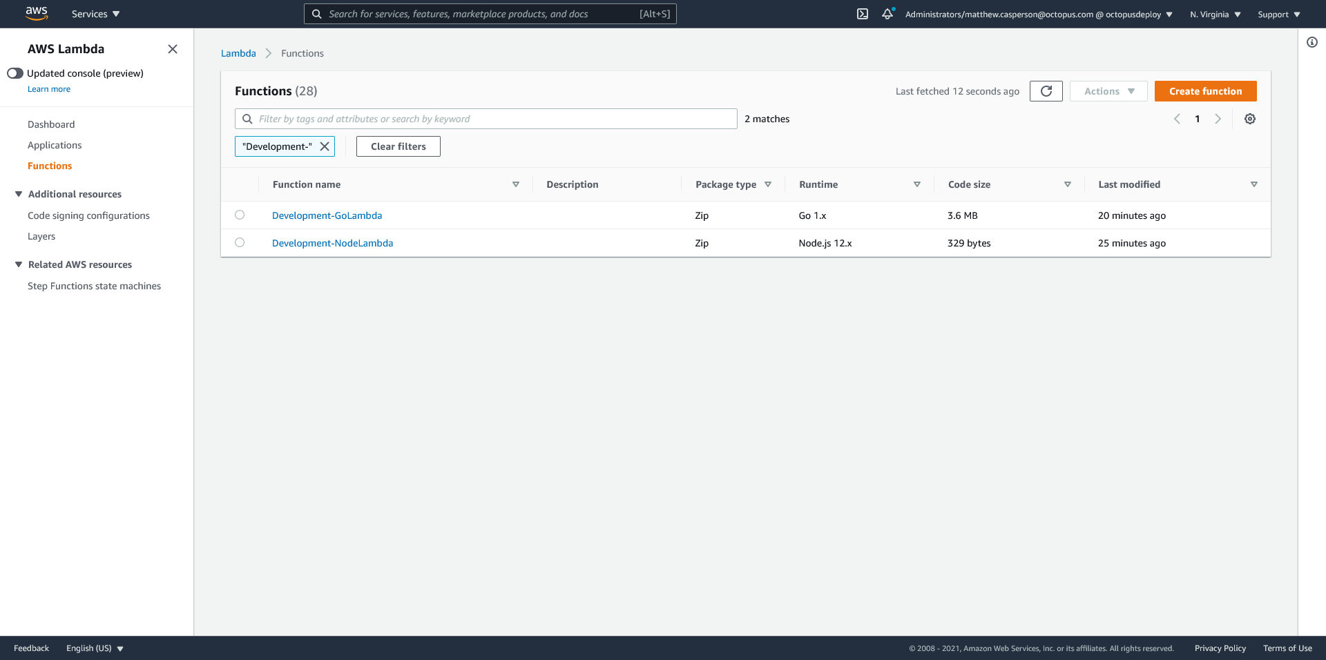 Lambda development shared