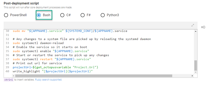 Octopus nginx post deploy script