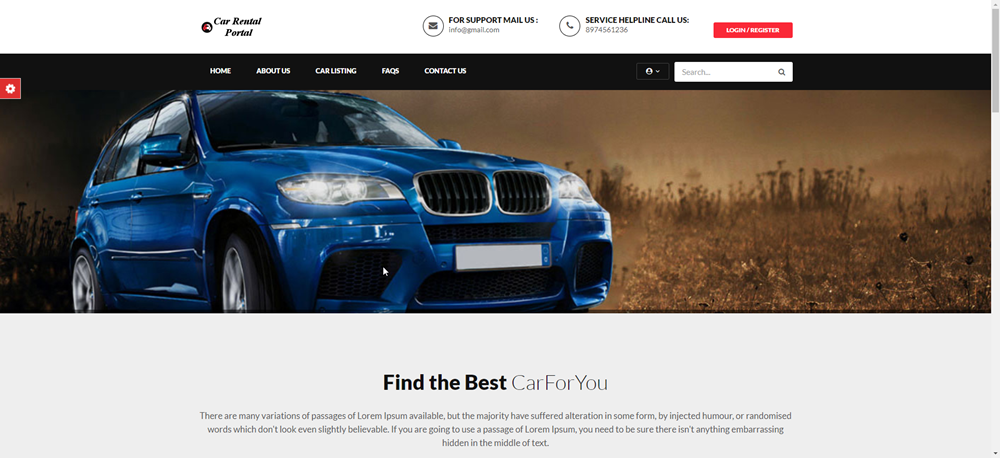 Car rental app