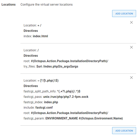 Octopus nginx locations