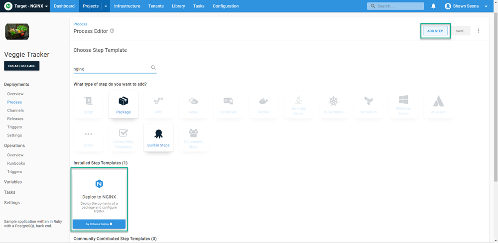 Octopus add nginx