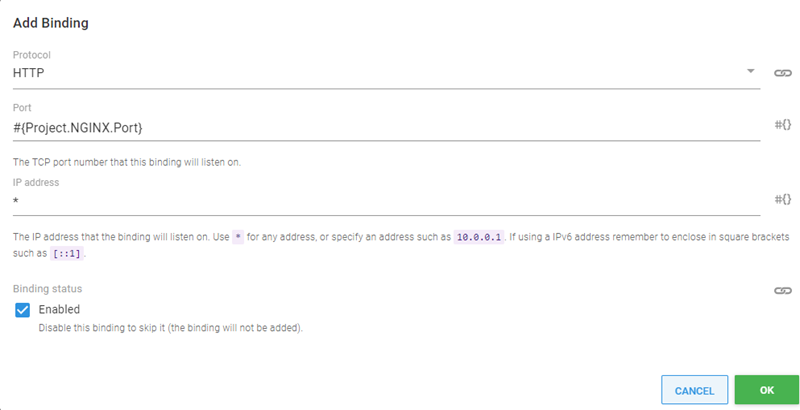 Octopus nginx port